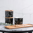 Marble Ceramic Condiment Jars Set-3 Piece - ecomstock