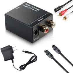 Digital to Analog Audio Converter Adapter for PC DVD Amplifier - ecomstock