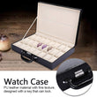 PU Leather Watch Storage Suitcase -24 Grid