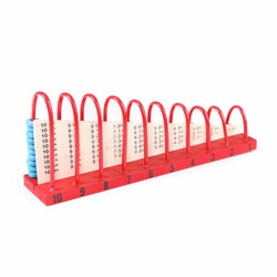 Wooden Colored Calculation Shelf-Red - ecomstock