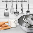 Stainless steel mesh strainer colander 3 set-silver - ecomstock