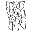 Double Row Six Bottle Wine Rack-Black - ecomstock