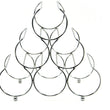 Elegant Triangle Circle Six Bottles Holder Wine Rack Table-Silver - ecomstock