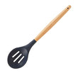 Silicone Slotted Spoon with Wood Handle - ecomstock