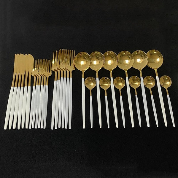 24 Gold Plating Cutlery Set - ecomstock