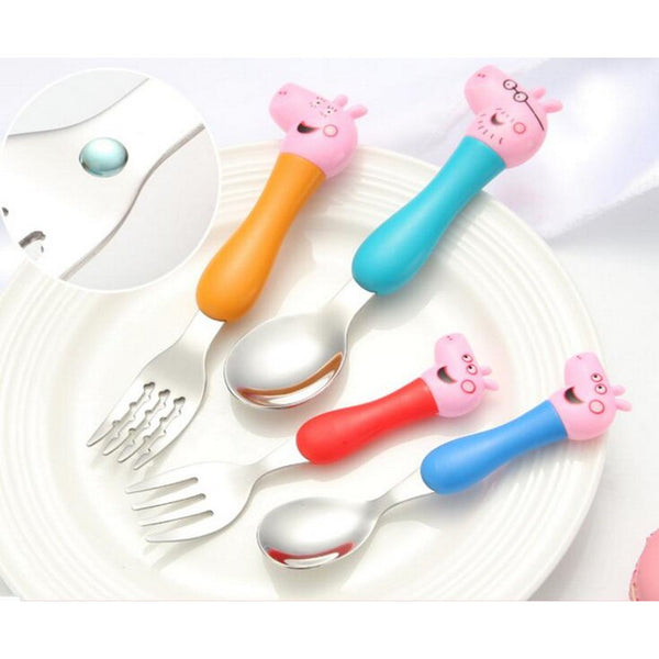 cartoon character Stainless Steel Cutlery Set-4 Piece - ecomstock