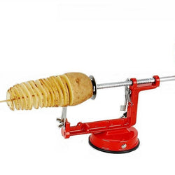 Spiral Potato Slicer - Red - ecomstock