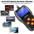 KONNWEI KW600 Car Battery Load Tester Black Professional Automotive Alternator Digital Analyzer Waveform Voltage Test Tool for Vehicle/Boat/Motorcycle - ecomstock