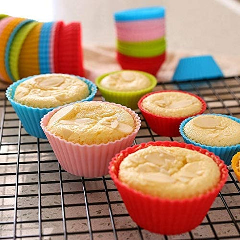 12 Cups Non Stick Muffin tray with 12 Silicone Cups Wraps - ecomstock