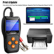 KONNWEI KW600 Car Battery Load Tester Black Professional Automotive Alternator Digital Analyzer Waveform Voltage Test Tool for Vehicle/Boat/Motorcycle - ecomstock