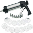 Cookie Press and Icing Set-Silver - ecomstock