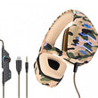Camouflage Wired Gaming Headsets with Microphone - ecomstock