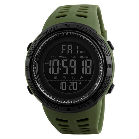SKMEI 1251 Analog Digital 5ATM Waterproof Sports Watch - Army Green - ecomstock