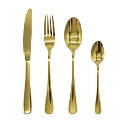 24 Piece Cutlery Set-Gold - ecomstock
