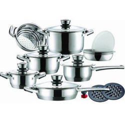 Stainless Steel Cookware Set -16 Piece - ecomstock