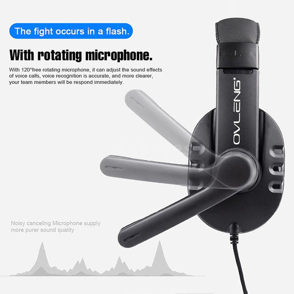 Gaming Headset Stereo Headphones with Mic for PS4 Mobile Phone Laptop - ecomstock