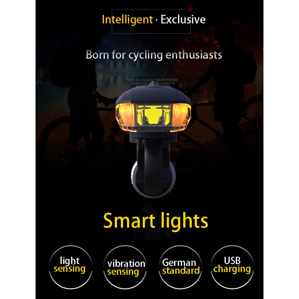 Rechargeable Intelligent Vibration Bike Headlight - ecomstock