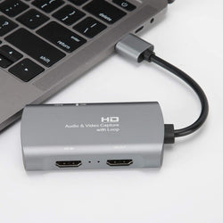 Portable HDMI 4K Loop Out Audio Video Capture Card - ecomstock