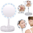 Portable Foldaway Make Up Mirror with LED