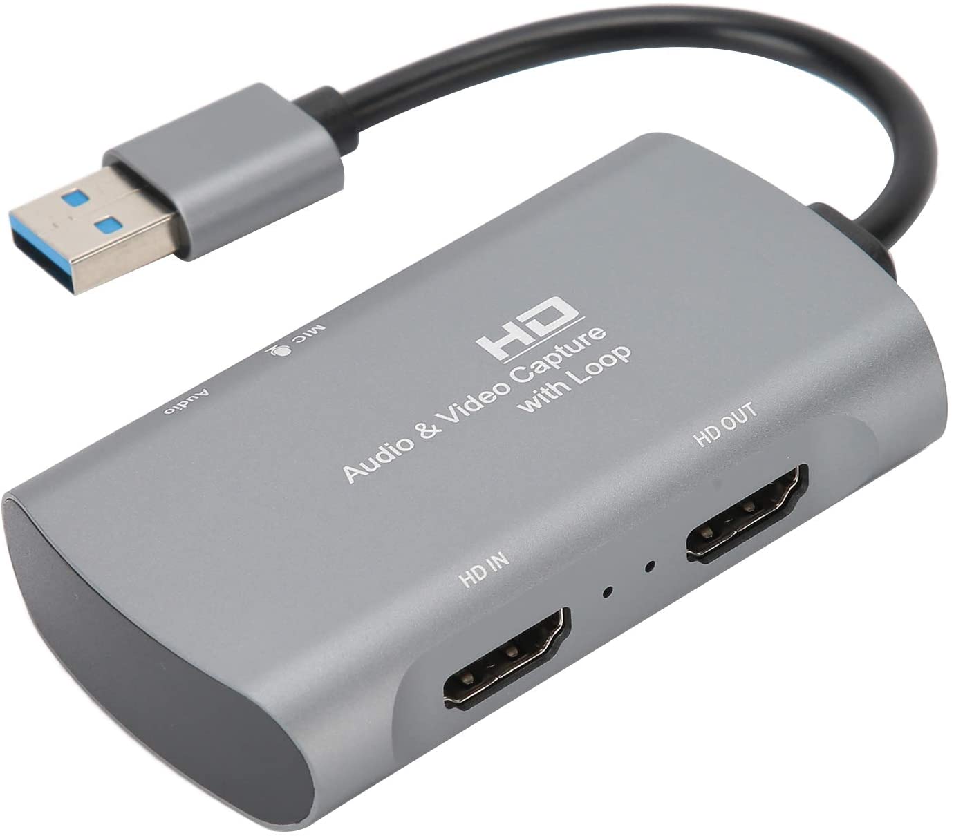 Portable HDMI 4K Loop Out Audio Video Capture Card - ecomstock