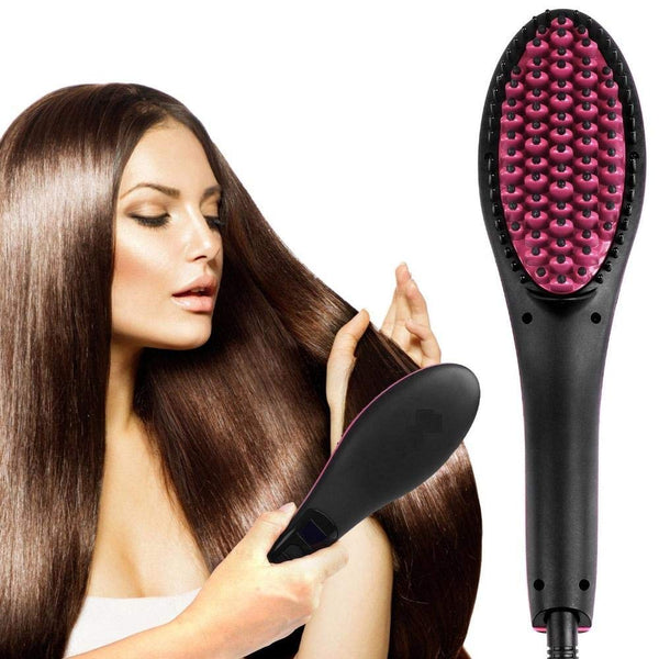 Straight Artifact Ceramic Electronic Hair Straightening Brush - ecomstock