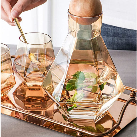 7 Pcs High Quality Elegant Crystalline Glass Ware - ecomstock