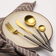 Gold Plating Cutlery Set - 4 Piece Set - ecomstock