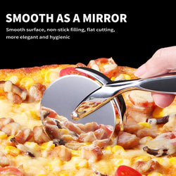 Non Slip Handle Stainless Steel Pizza Wheel Cutter - ecomstock