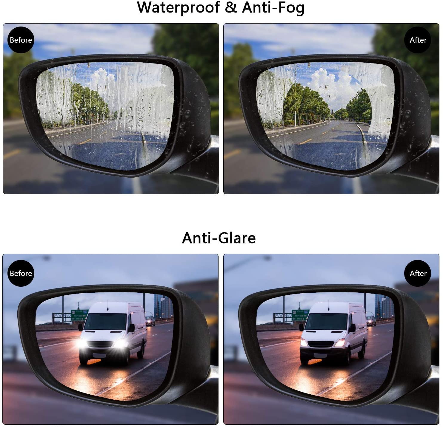 Anti Fog Car Rear-view Mirror-2 pcs - ecomstock
