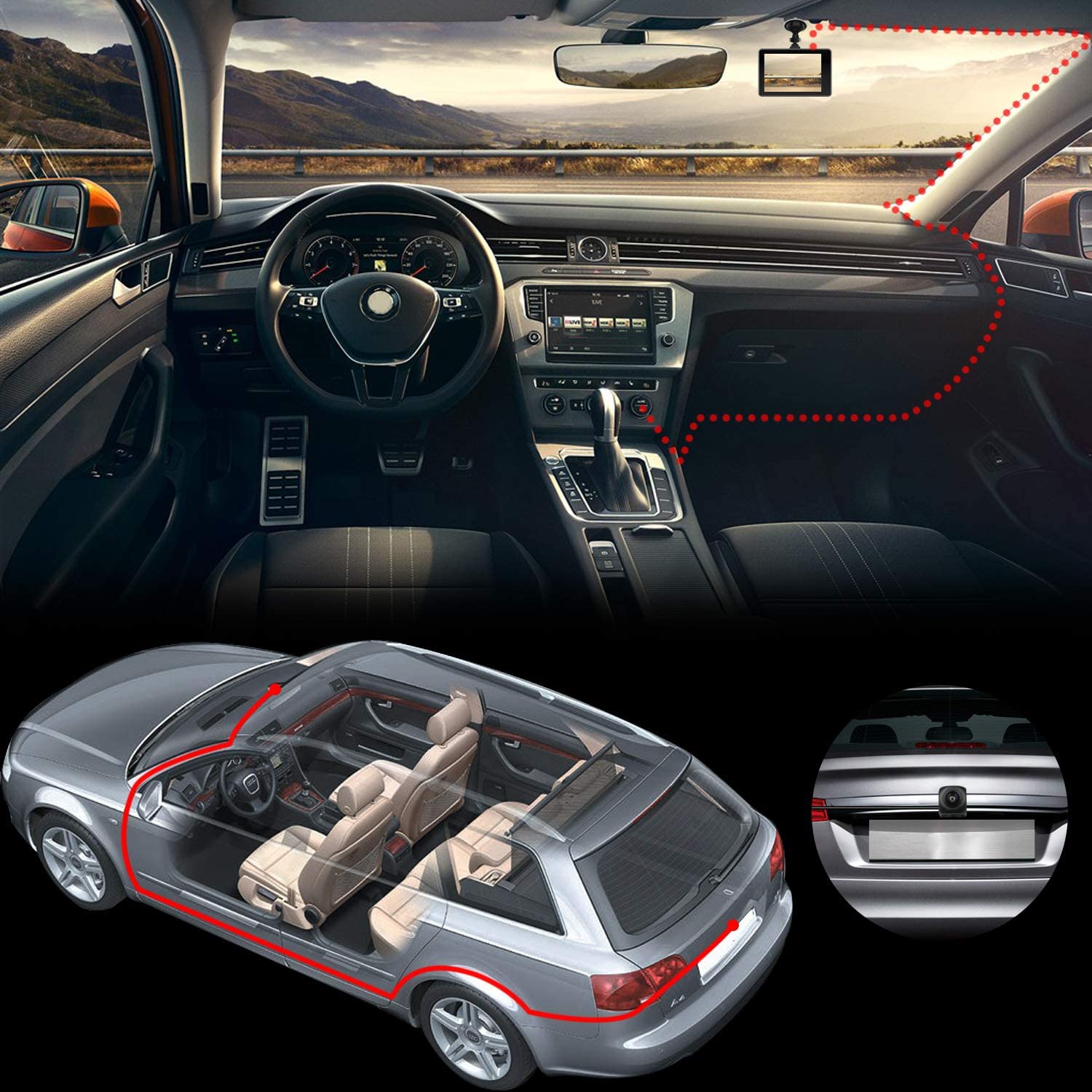 Dual Lens Vehicle BlackBox DVR Dash Camera - ecomstock