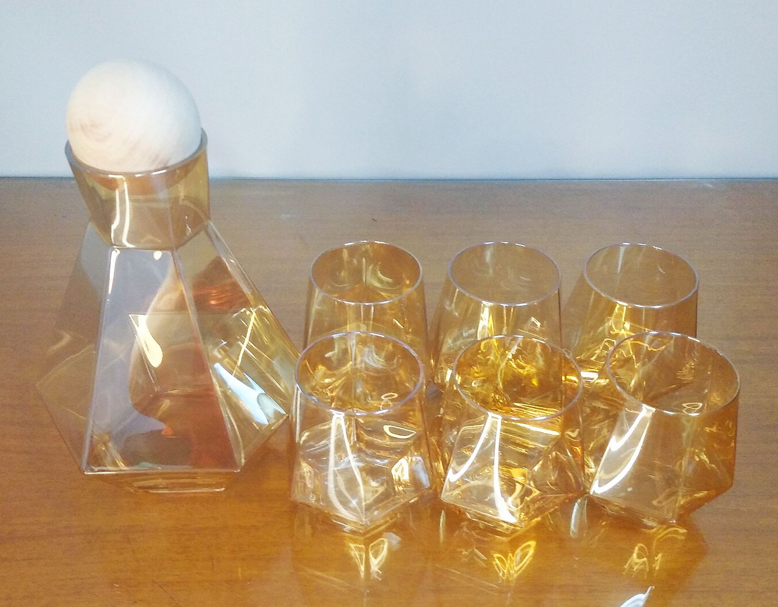 7 Pcs High Quality Elegant Crystalline Glass Ware - ecomstock