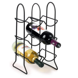 Six Bottles Wine Holder Rack-Black - ecomstock