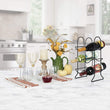 Six Bottles Wine Holder Rack-Black - ecomstock
