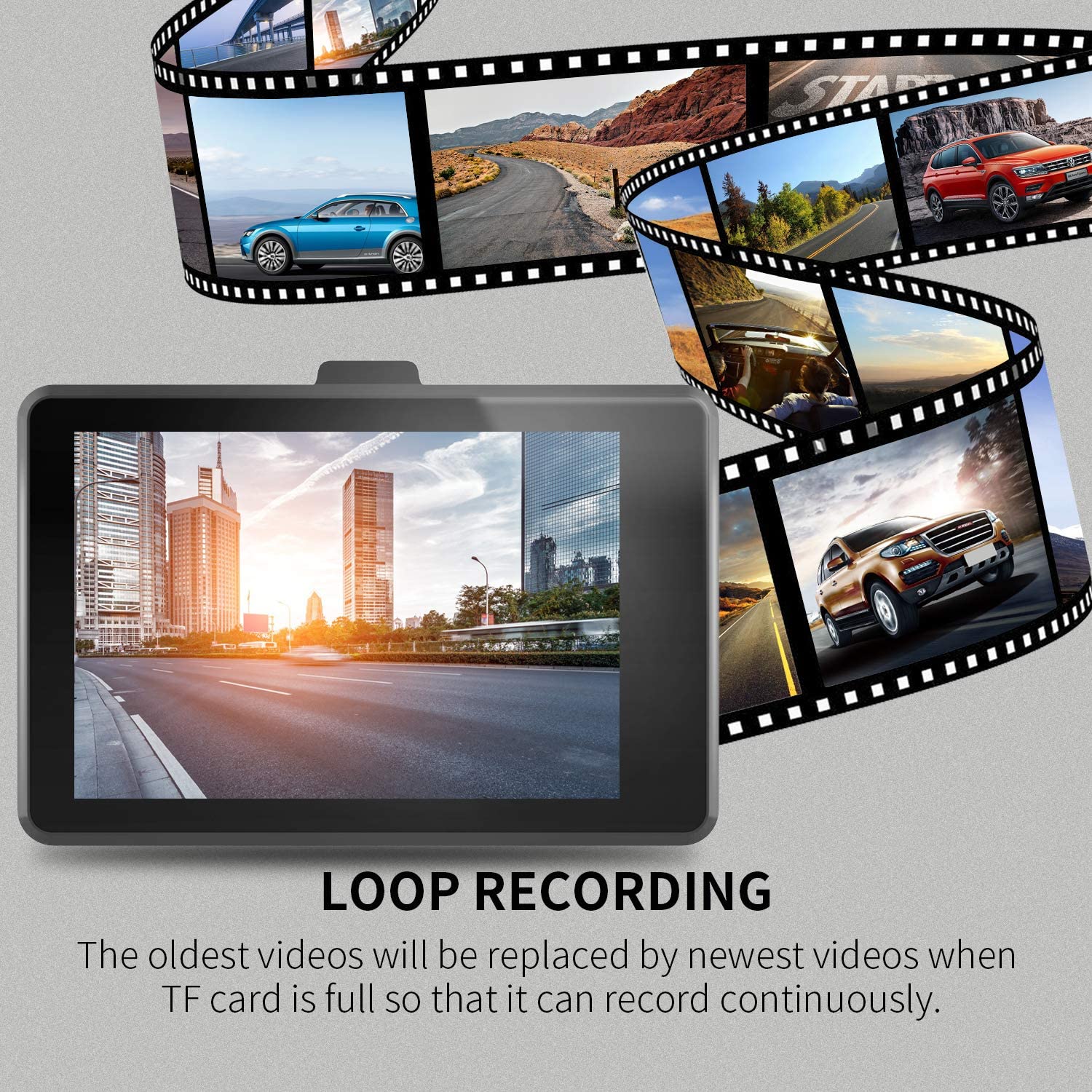 Dual Lens Vehicle BlackBox DVR Dash Camera - ecomstock