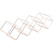 Long Geometric Square Seven Bottles Wine Rack Holder-Copper - ecomstock