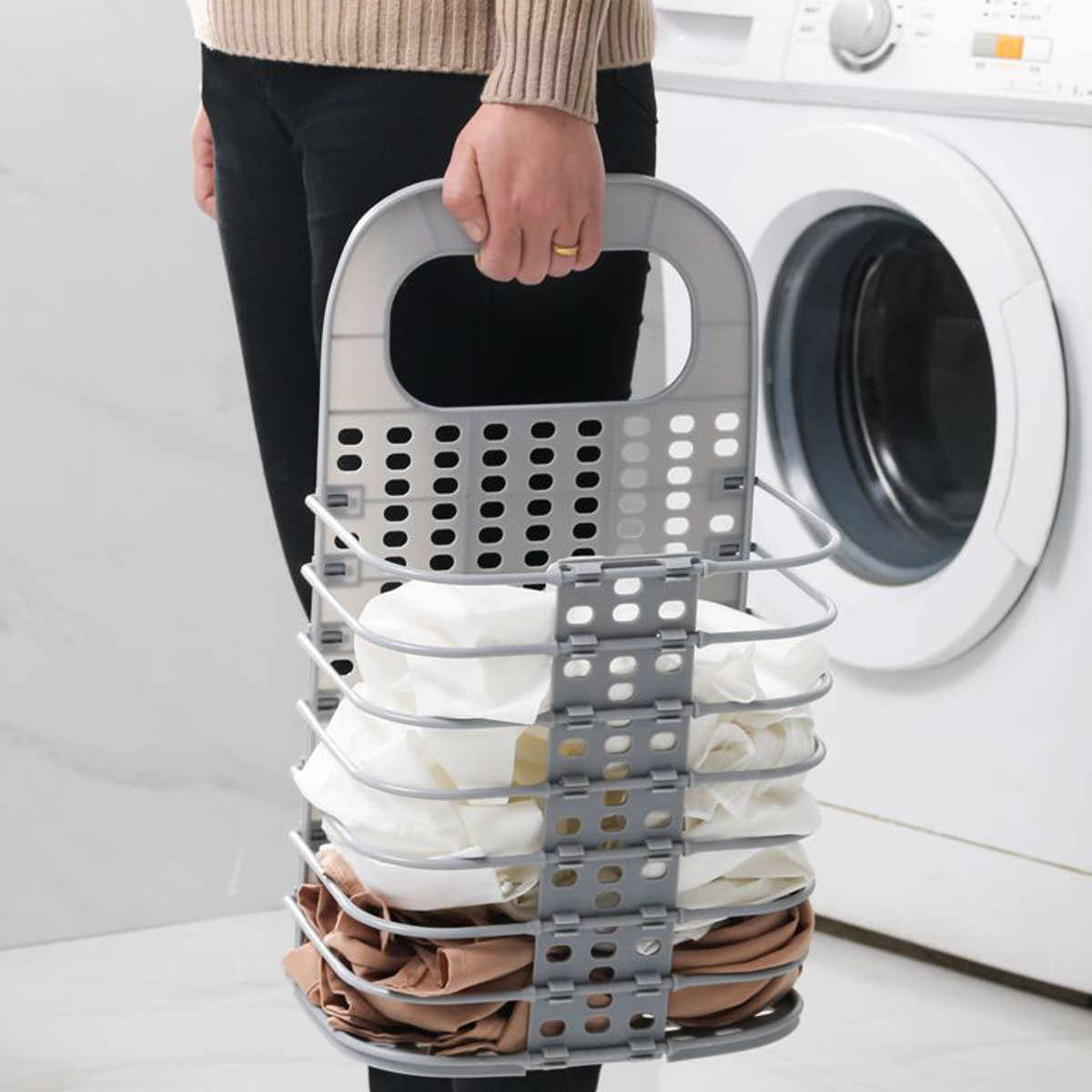 Collapsible-Foldable Laundry Basket - ecomstock
