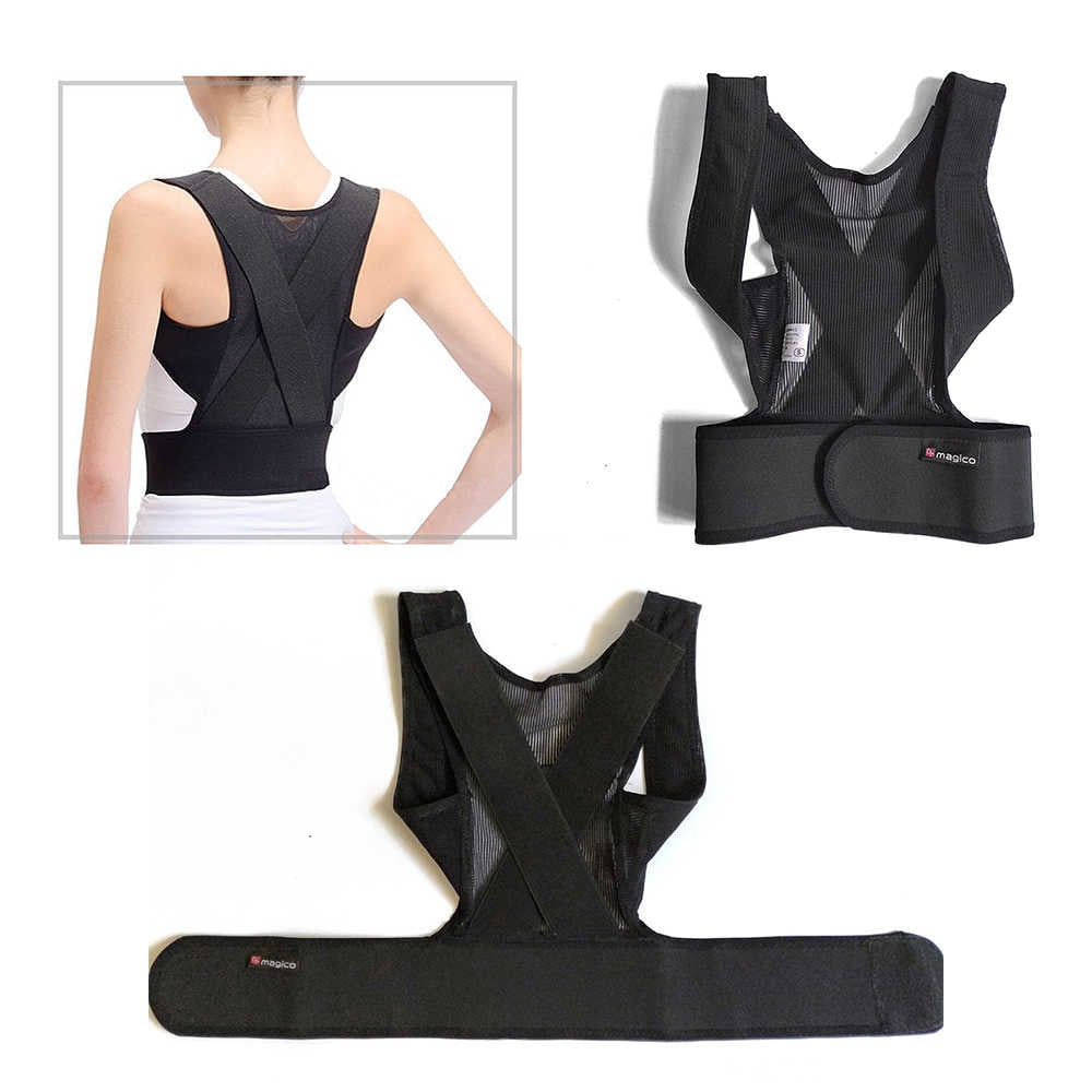 Adjustable Unisex Pain Relief Back Support Posture Corrector - ecomstock