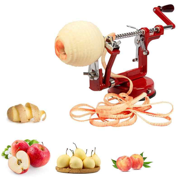 Traditional Rotary Apple and Potato Peeler, Corer, and Slicer - ecomstock