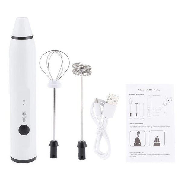 USB Speed Adjustable Rechargeable Milk Frother