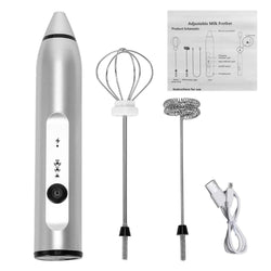 USB Speed Adjustable Rechargeable Milk Frother