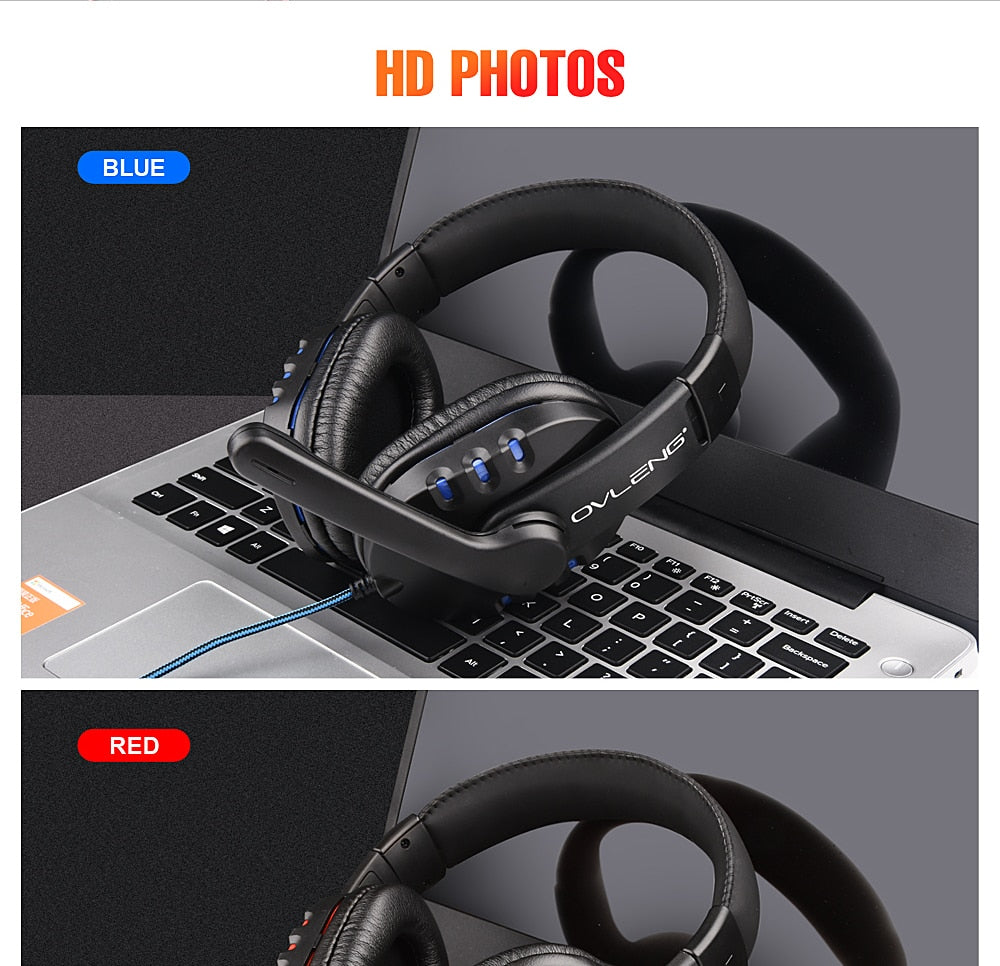 Gaming Headset Stereo Headphones with Mic for PS4 Mobile Phone Laptop - ecomstock