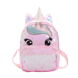 Baby Girl Glitter School Bags Sequin Unicorns Pink - ecomstock