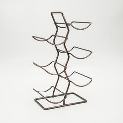 Tabletop Metal Wire Six Bottles Red Wine Holder Tree Rack-Copper - ecomstock