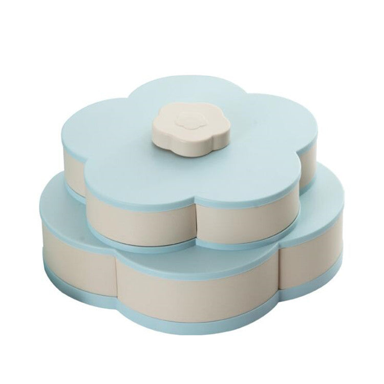 Petal Pattern Swivel Plastic Snack Plate - ecomstock