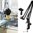 Microphone Suspension Boom Scissor Arm Desktop Stand with Mic Holder - ecomstock