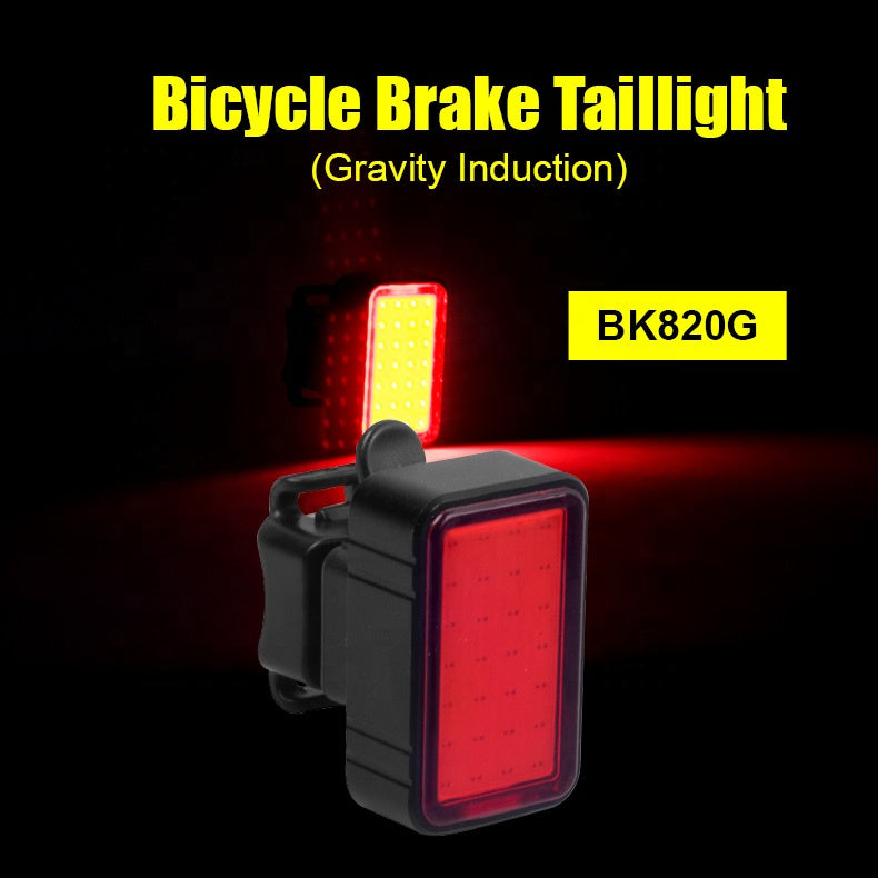 Intelligent brake led USB rechargeable Bicycle Rear Light - ecomstock