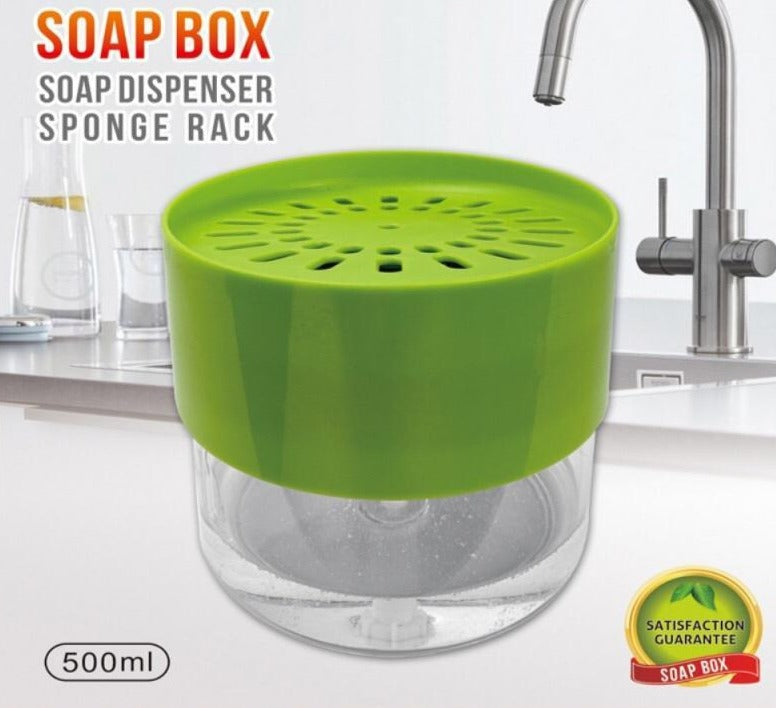 Soap Box Caddy Dispenser with Sponge - ecomstock