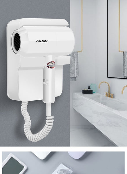 Wall-Mounted Hotel Bathroom Hair Dryer - ecomstock