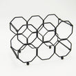 Powder Coating Tabletop Folding Six Bottles Wine Holder Storage Rack - ecomstock