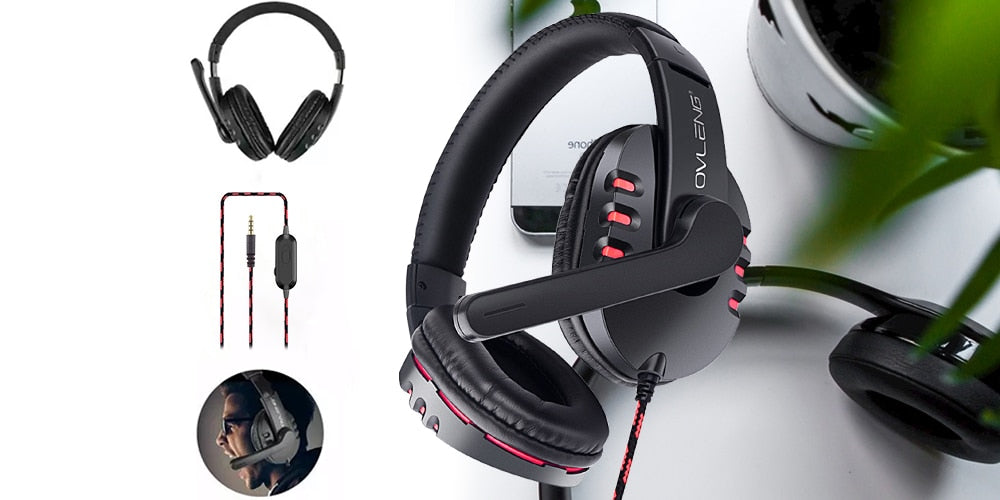 Gaming Headset Stereo Headphones with Mic for PS4 Mobile Phone Laptop - ecomstock